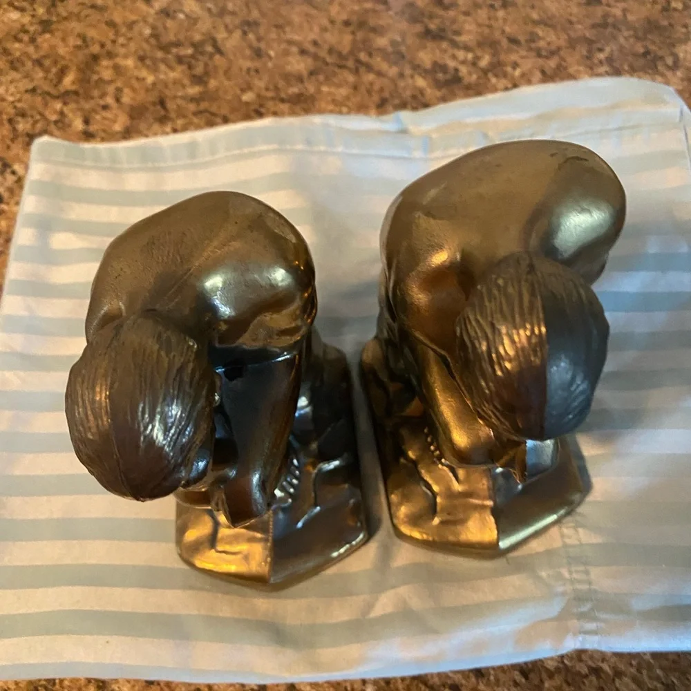 The Thinker brass book ends - Picture 7 of 8